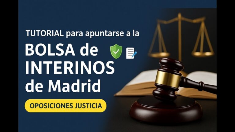 bolsa justicia comunidad de madrid