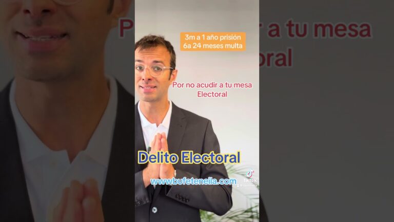 delito electoral por no presentarse a la mesa