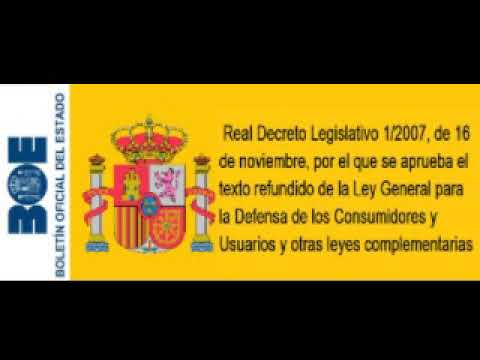 ley general para la defensa de los consumidores y usuarios