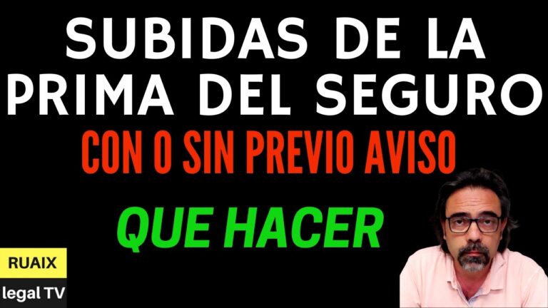obligación aseguradora comunicar subida prima
