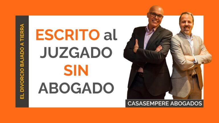 presentar escrito juzgado sin abogado