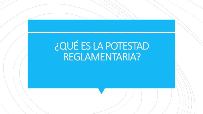 que es la potestad reglamentaria